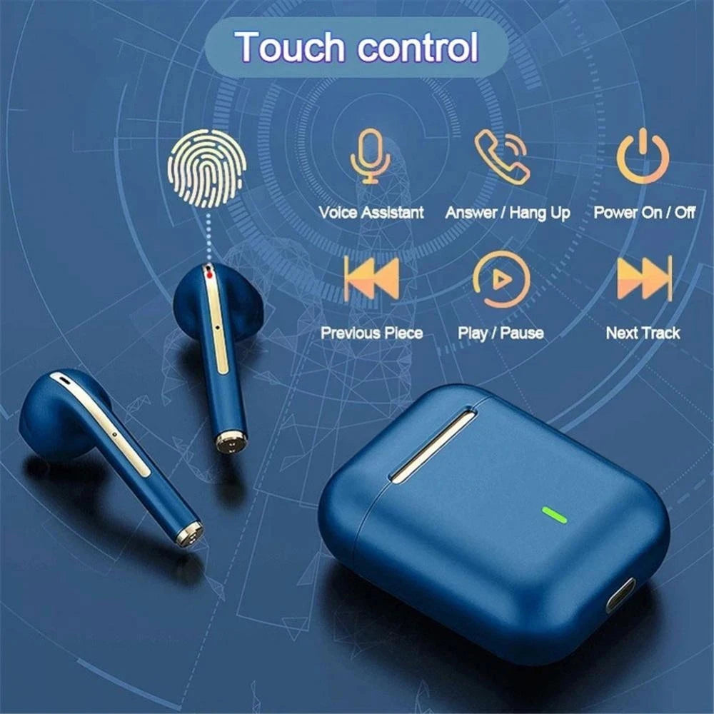 TWS Bluetooth 5.3 Wireless Earbuds, ANC Noise Cancelling, Waterproof, Long Battery Life with Mic for Gaming & Sports