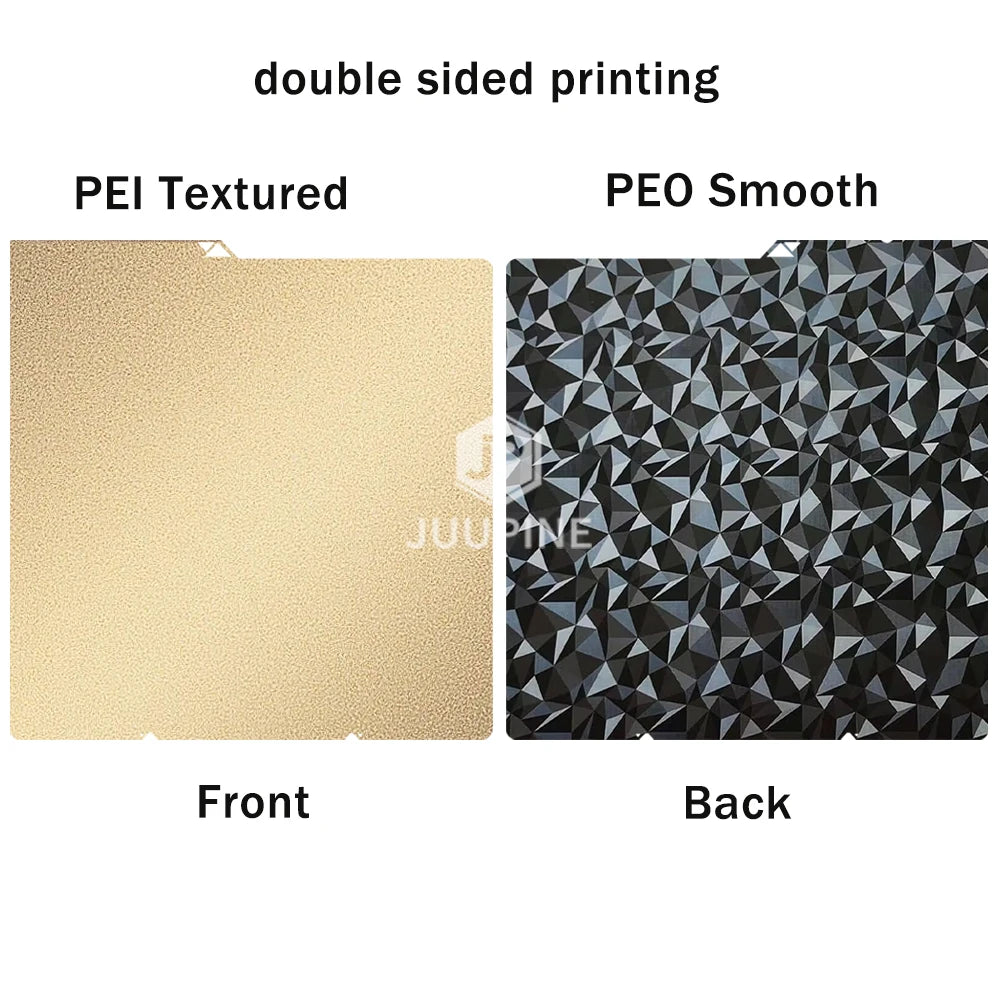 264 x 276 mm (10.4 x 10.9 in) Double-Sided PEI Spring Steel 3D Printer Build Plate – Textured Removable Heatbed