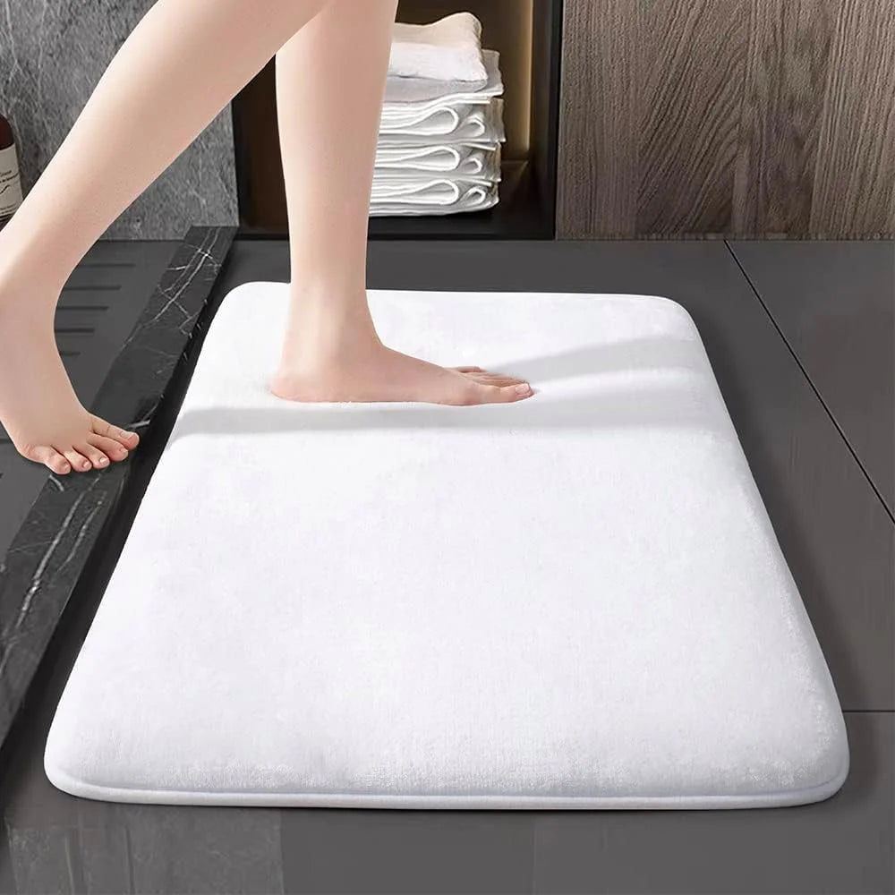 Coral Velvet Super Absorbent Bath Mat – Non-Slip Quick-Dry Bathroom & Door Mat