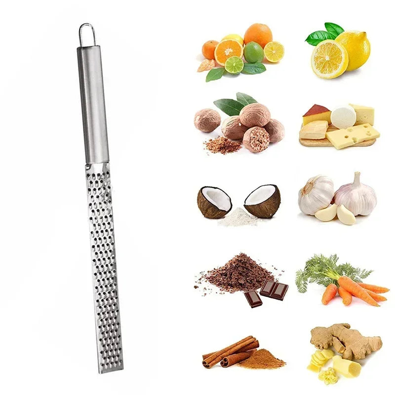 Handheld Stainless Steel Cheese Grater and Lemon Zester for Garlic, Ginger, Vegetables