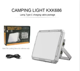 Rechargeable Magnetic LED Work Light – 1100 lm Portable Camping Lamp, Emergency Torch with 4000mAh USB-C Battery