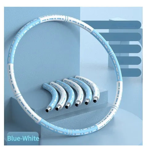 Weighted Detachable Hula Hoop for Women — 6-Section 90 cm (35.4 in) Fitness Hoop for Waist, Core & Home Workout