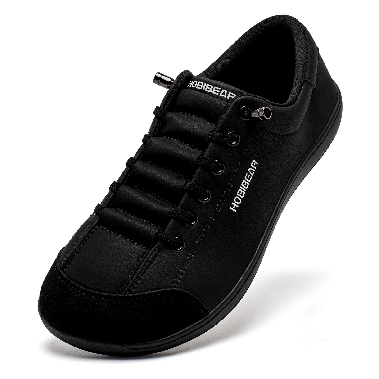 Unisex Barefoot Wide-Toe Minimalist Sneakers — Artificial Leather Adjustable Slip-On Walking Shoes