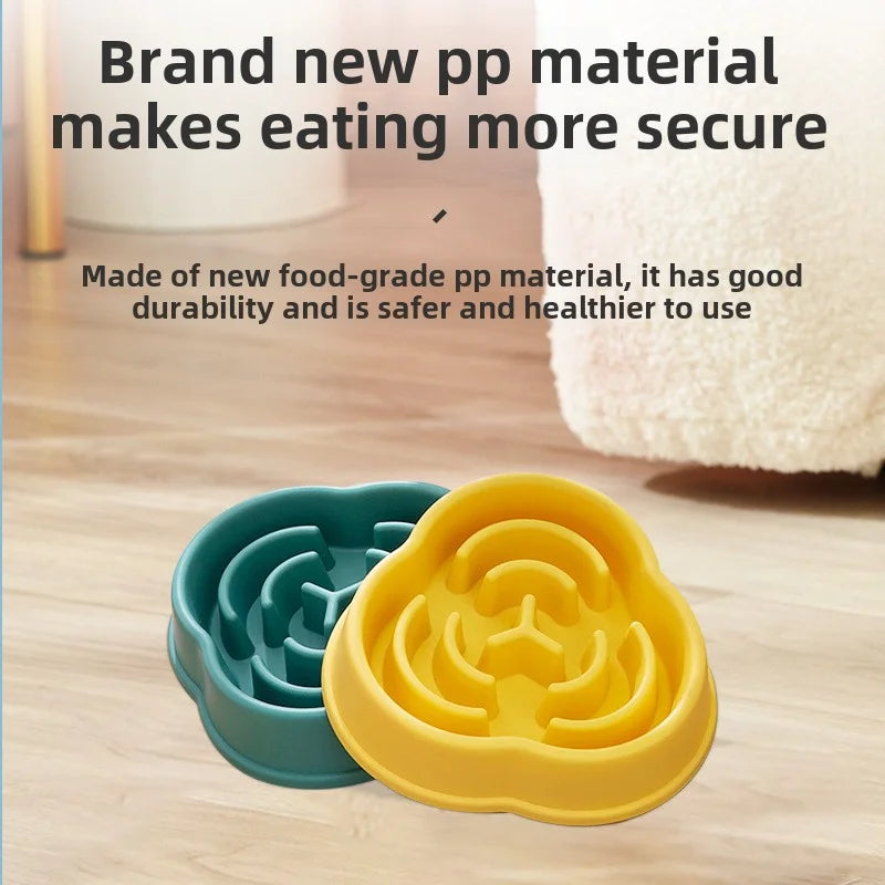 Large Dog Slow Feeder Bowl 500ml (17 fl oz) Cloud-Shaped Plastic Anti-Choke Slow Eating Bowl