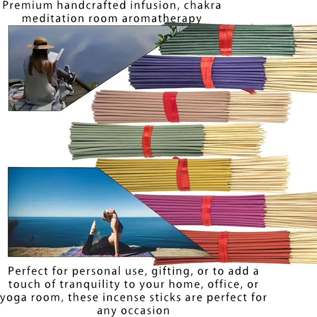 280-Pack Incense Sticks — 14-Set Assorted Scents: Lavender, Jasmine, Rose, Sandalwood, White Sage, Dragon's Blood — Long-Lasting Home & Meditation Aromatherapy