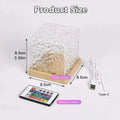 Rotating Water Ripple Night Light Projector 3 or 16 Color LED Crystal Lamp with Remote & USB for Bedroom & Living Room