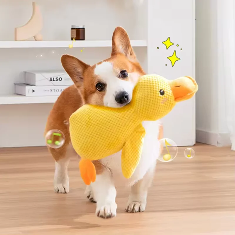 Plush Duck Dog Toy – Interactive Squeaky Cuddle Toy for Dogs, Boredom Relief & Comfort