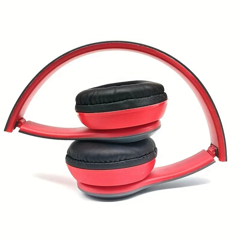 Bluetooth 5.0 Foldable Wireless Over-Ear Headphones with Mic — Sports & Gaming Headset, Sweatproof, Voice Control