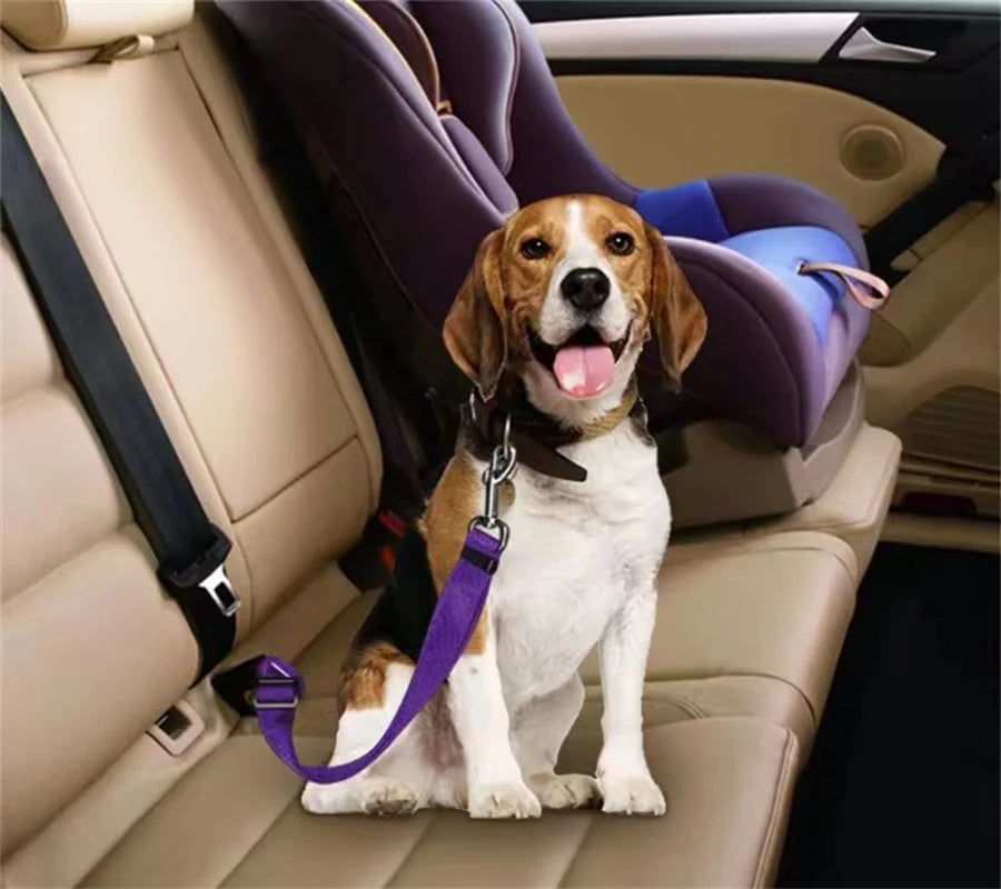 Adjustable Pet Car Seat Belt for Dogs & Cats – Universal Safety Buckle, 17.7–28.3 in (45–72 cm)