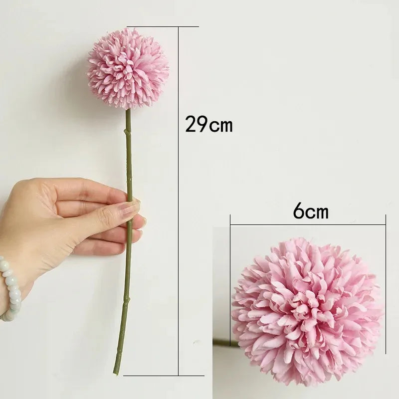 3/6-Piece Silk Hydrangea Artificial Flower Bouquet - Boho Stems for Home, Bedroom & Wedding Decor