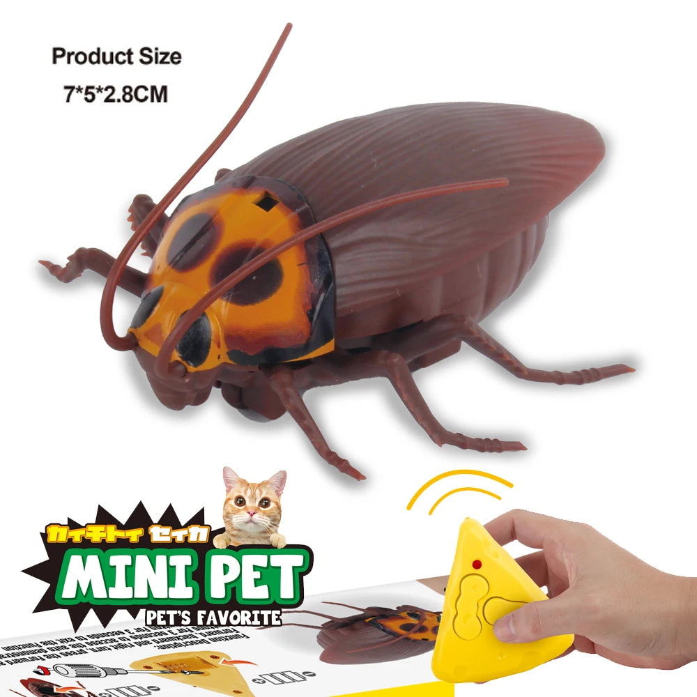 Realistic Remote Control Cockroach Prank Toy - RC Insect for Halloween, Parties & Gag Gifts