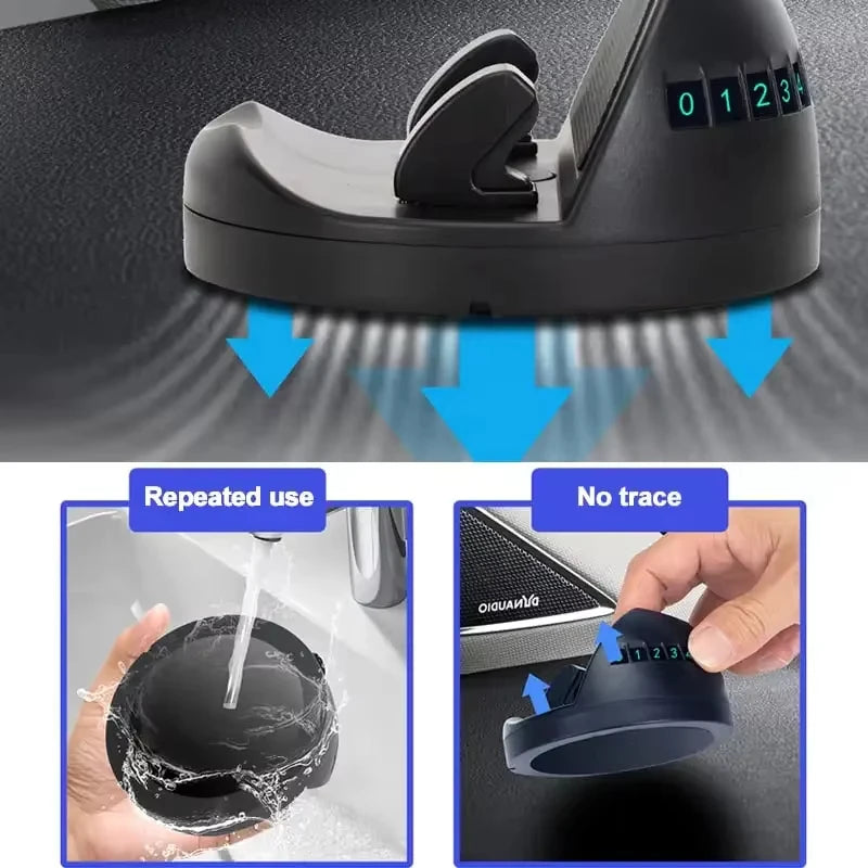 360-Degree Rotating Car Phone Holder Dashboard & Head-Up Mount with Luminous Parking Number Plate - Universal Auto Phone Stand
