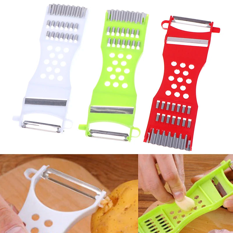 Multi-Function Vegetable Cutter, Garlic Grater, Potato Peeler and Cucumber Carrot Slicer Kitchen Tool