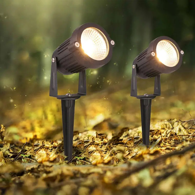 LED COB Spike Garden Path Light - 5W–20W Waterproof Outdoor Lawn Spotlight, AC85–265V / DC12–24V