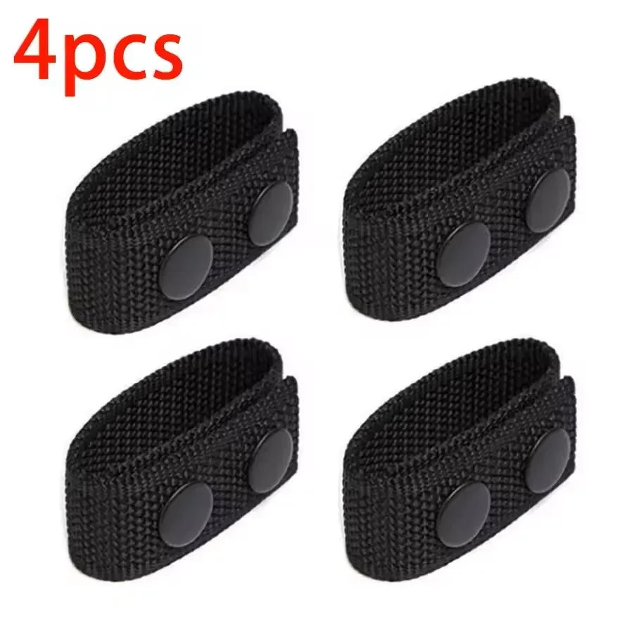 4-Pack Multifunction Tactical Belts with Double Nylon Buckles – Portable Outdoor Utility Belts