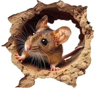 Cute Mouse Hole Wall Decal - Removable Cartoon Mouse Sticker for Living Room & Bedroom Home Decor