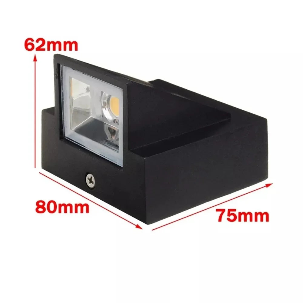 IP65 5W Aluminum Outdoor LED Wall Light - Waterproof Garden & Balcony Sconce, AC 85-265V