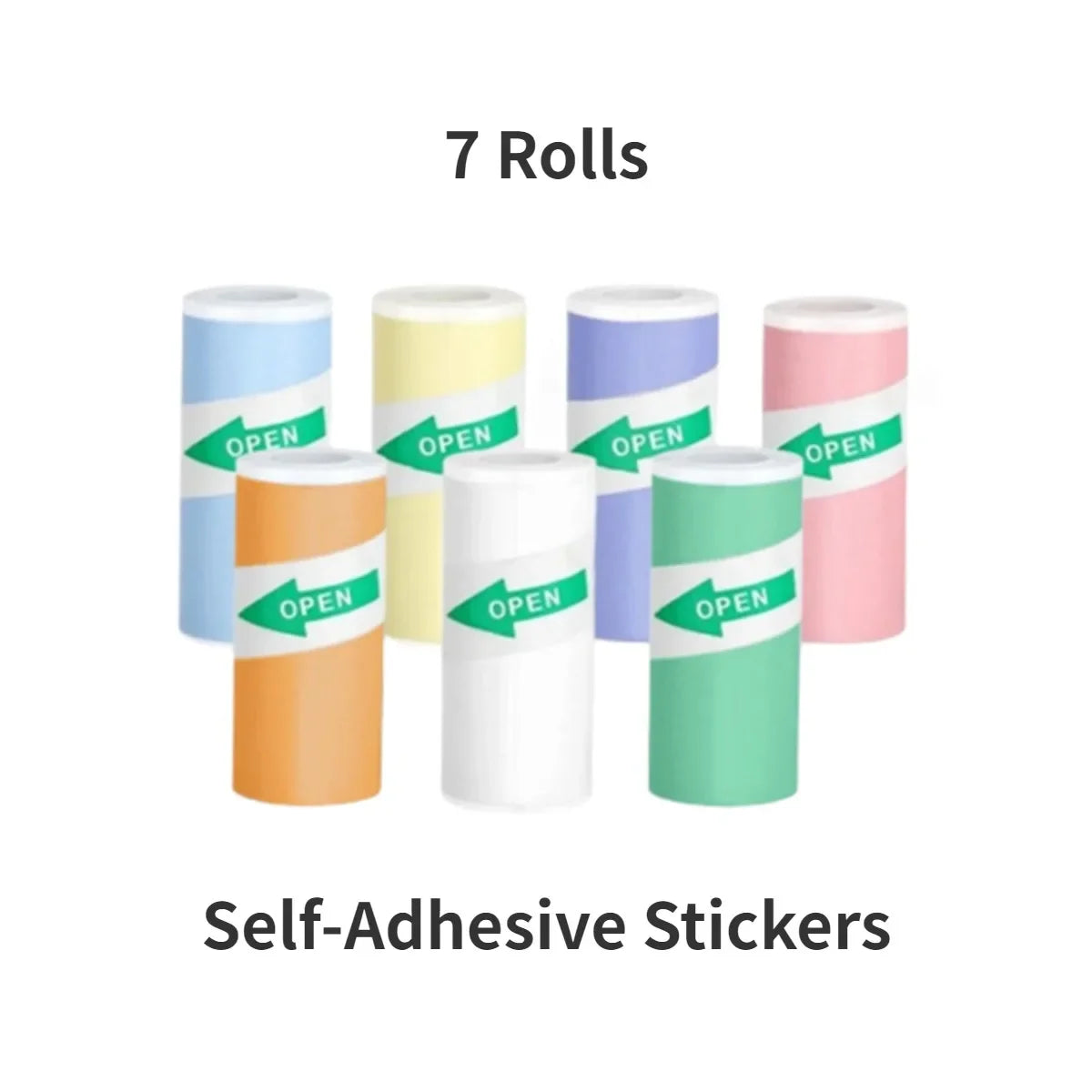 Mini Thermal Sticker Paper Rolls 25 x 57 mm (1.0 x 2.2 in) – Self-Adhesive Photo Paper for Mini Printers