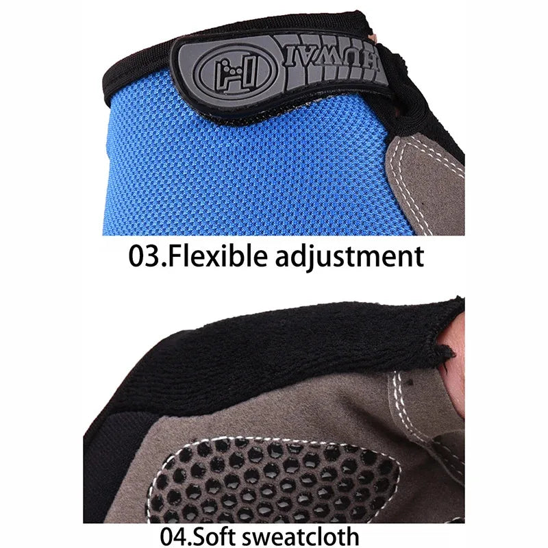 Fingerless Gym Gloves for Men & Women – Anti-Slip Breathable Workout Gloves for Cycling & Weightlifting