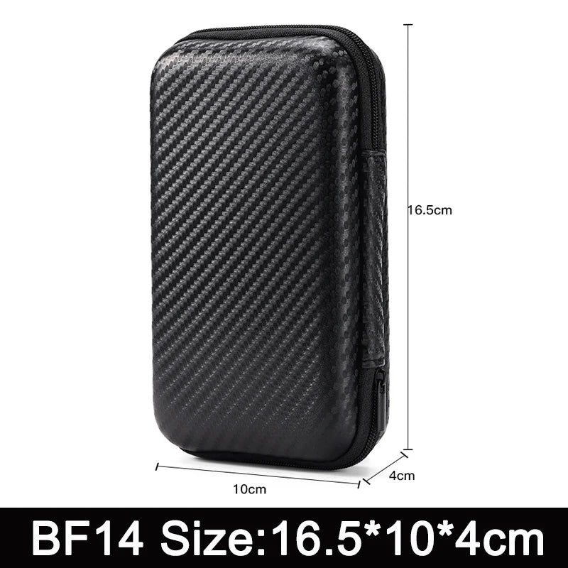 EVA Hard-Shell Earphone Case — Mini Portable Zipper Pouch & Cable Organizer for USB, Chargers, Memory Cards