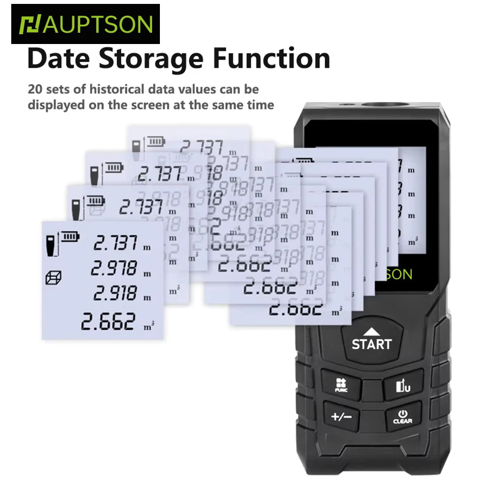 Laser Rangefinder 70m/100m (230ft/328ft) Digital Distance Meter Handheld for Construction & DIY