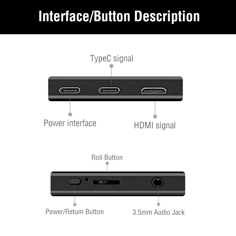 14-Inch (35.6 cm) Portable Monitor — 16:10 WUXGA 1920x1200 HDR10 IPS 400 nits 60Hz USB-C & HDMI (Touch Optional)
