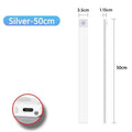 Rechargeable LED Motion Sensor Under Cabinet Light 10/20/30/40/50 cm (3.9/7.9/11.8/15.7/19.7 in) 3-in-1 Color Temp for Closet Kitchen Wardrobe
