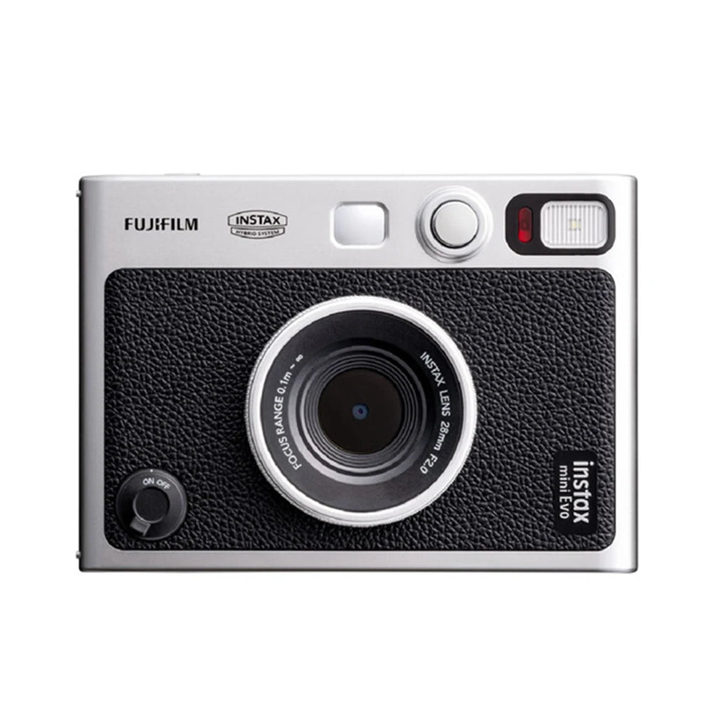 Retro Instant Film Camera Black/Brown Bare Metal – Compatible with 3-Inch (76 mm) Instant Film