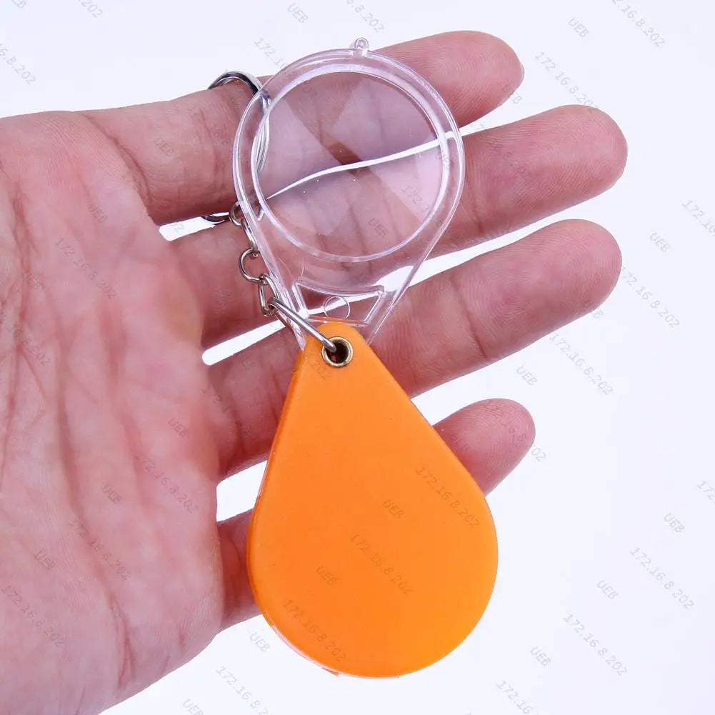 10x / 15x Folding Keychain Magnifier - Portable Pocket Loupe for Jewelry, Coins & Stamps