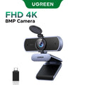 4K USB Webcam (8MP) — PDAF Autofocus & Dual AI Noise-Cancelling Mics, 4K/1080P HD Camera for Zoom, Teams, Google Meet