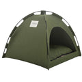 Foldable Semi-Closed Pet Nest Tent for Cats & Small Dogs — Breathable Fleece Bed with Removable Washable Pad, Anti-Slip Bottom, 3 Sizes (S/M/L)