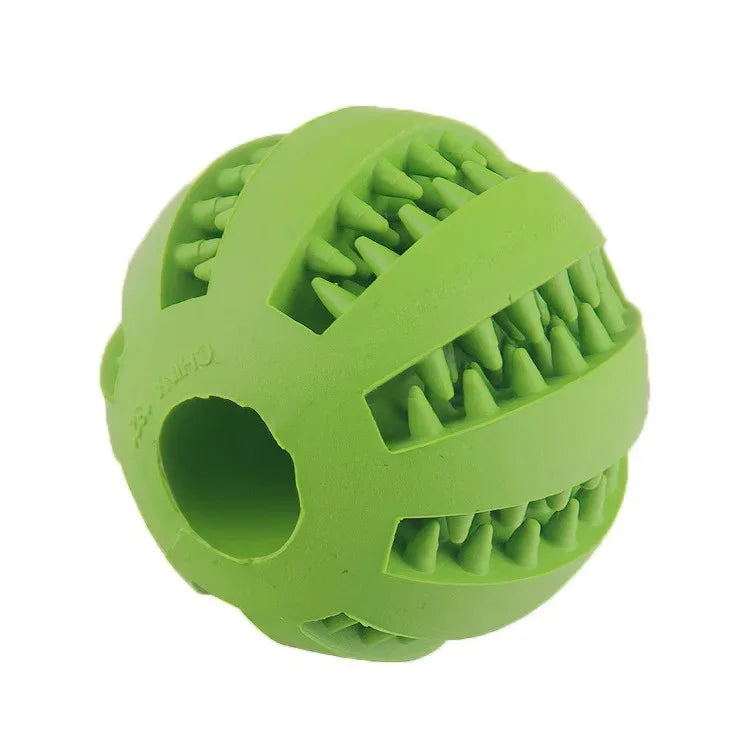 Dog & Cat Chew Toy Ball, Non-Toxic Bite-Resistant Treat Feeder & Dental Cleaning Ball