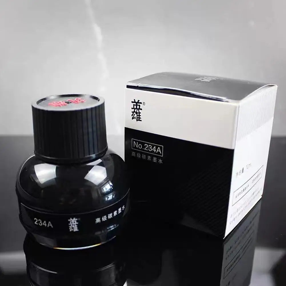 70ml (2.37 fl oz) Fountain Pen Ink Bottle - Black Ink for Calligraphy, Refilling & Smooth Writing
