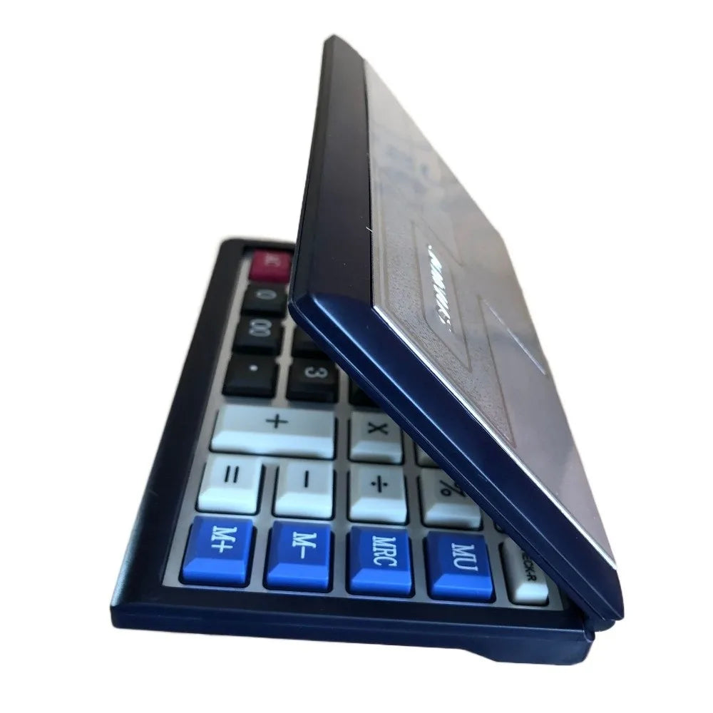 Foldable Flip Cover Solar Calculator Portable 12-Digit Large LCD Financial Office Calculator