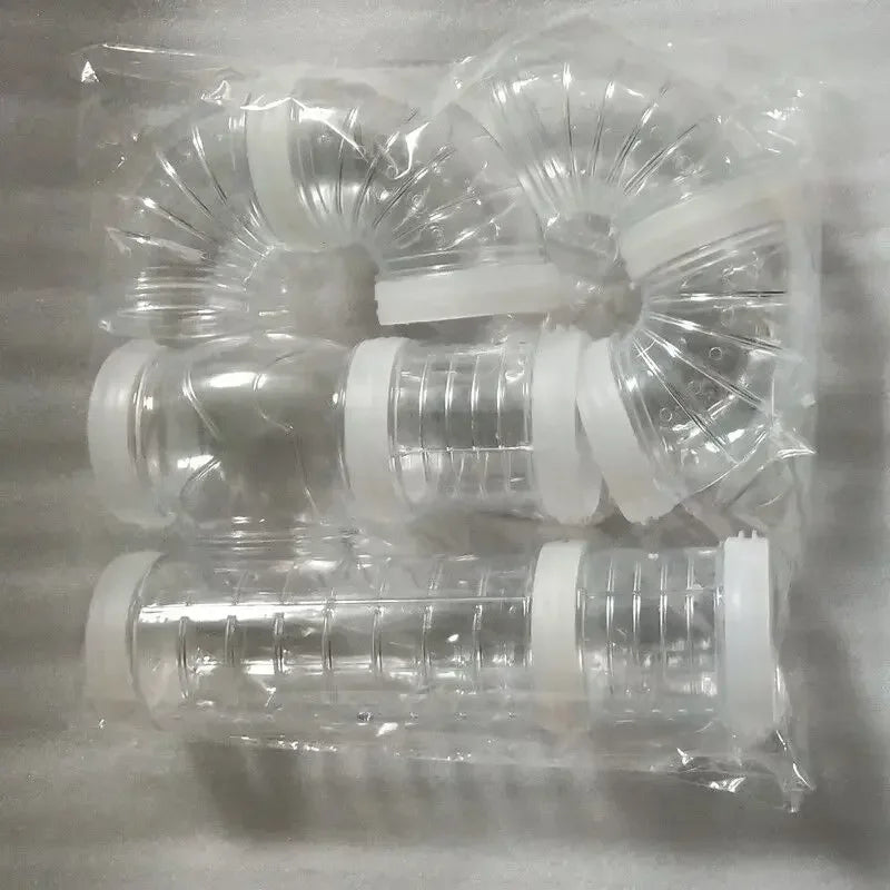 DIY Hamster Tunnel Tube Set 2.2 in (5.5 cm) Cage Connector Maze for Small Pets Blue & White