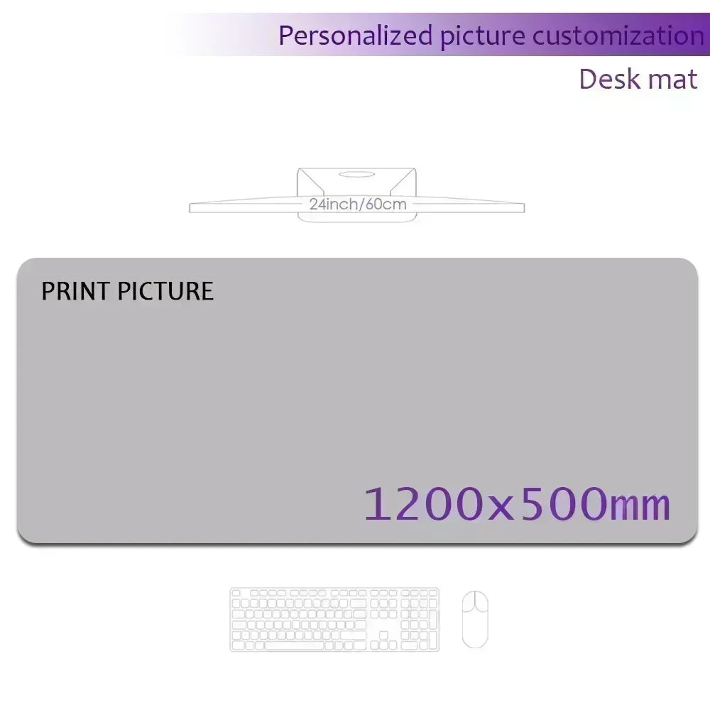 Custom Gaming Desk Mat – Personalized HD Mouse Pad Playmat, Multiple Sizes up to 1000x500mm (39.4x19.7 in) Non-Slip Rubber