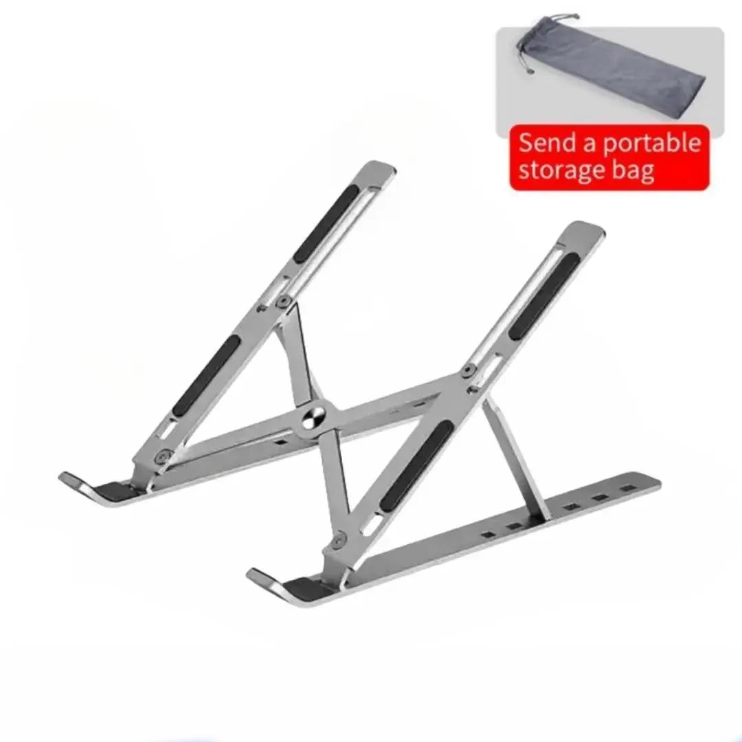Portable Foldable Aluminum Laptop Stand – Adjustable Notebook Holder for MacBook Air/Pro & Laptops