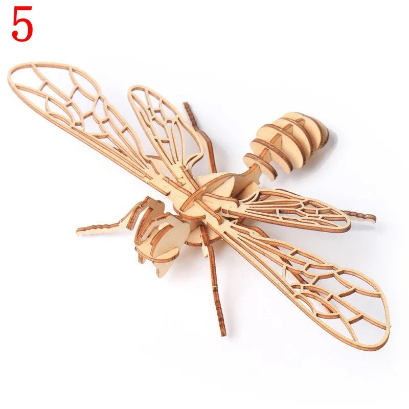 DIY 3D Wooden Butterfly Puzzle for Kids - Educational Craft, Brain Game & Home Decor