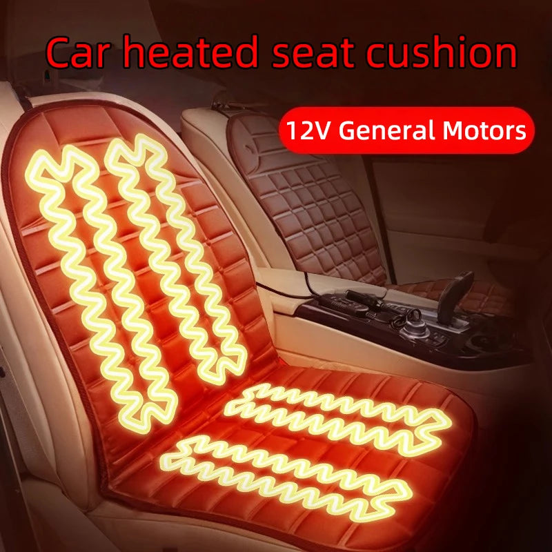 12V Car Heated Seat Cushion - Quick-Heating Electric Winter Seat Cover (94 x 46.5 cm / 37 x 18.3 in)