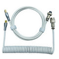 Coiled USB-C Keyboard Cable with Detachable Aviator Connector — 3 m (9.8 ft) Mechanical Keyboard Cord