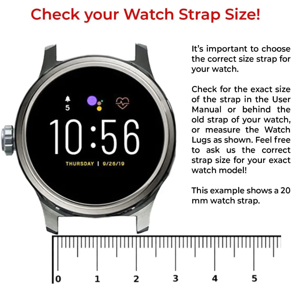 Universal Nylon Sport Loop Watch Band – 20mm & 22mm Replacement for 40mm/44mm Smartwatches (Classic & Active Styles)