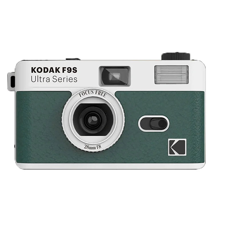 Reusable 35mm Film Camera — Classic Travel Point-and-Shoot with Built-In Flash, Yellow or Night Green