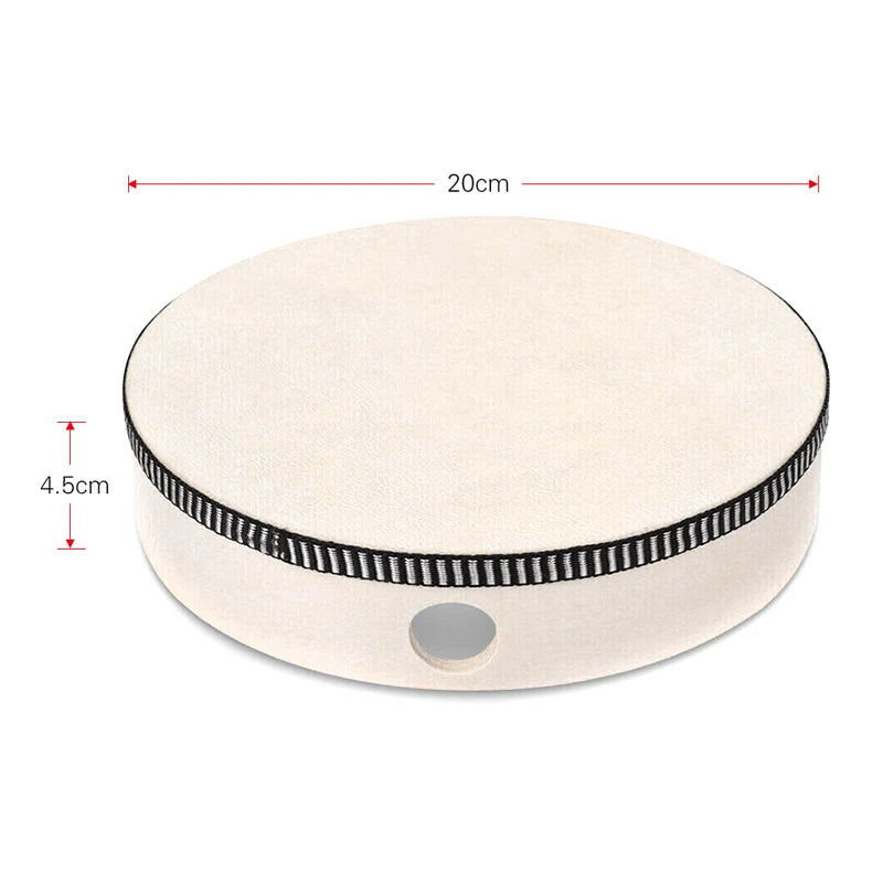 Kids Wooden Hand Drum 4/6/8/10-Inch (10/15/20/25 cm) Percussion Music Toy for Children