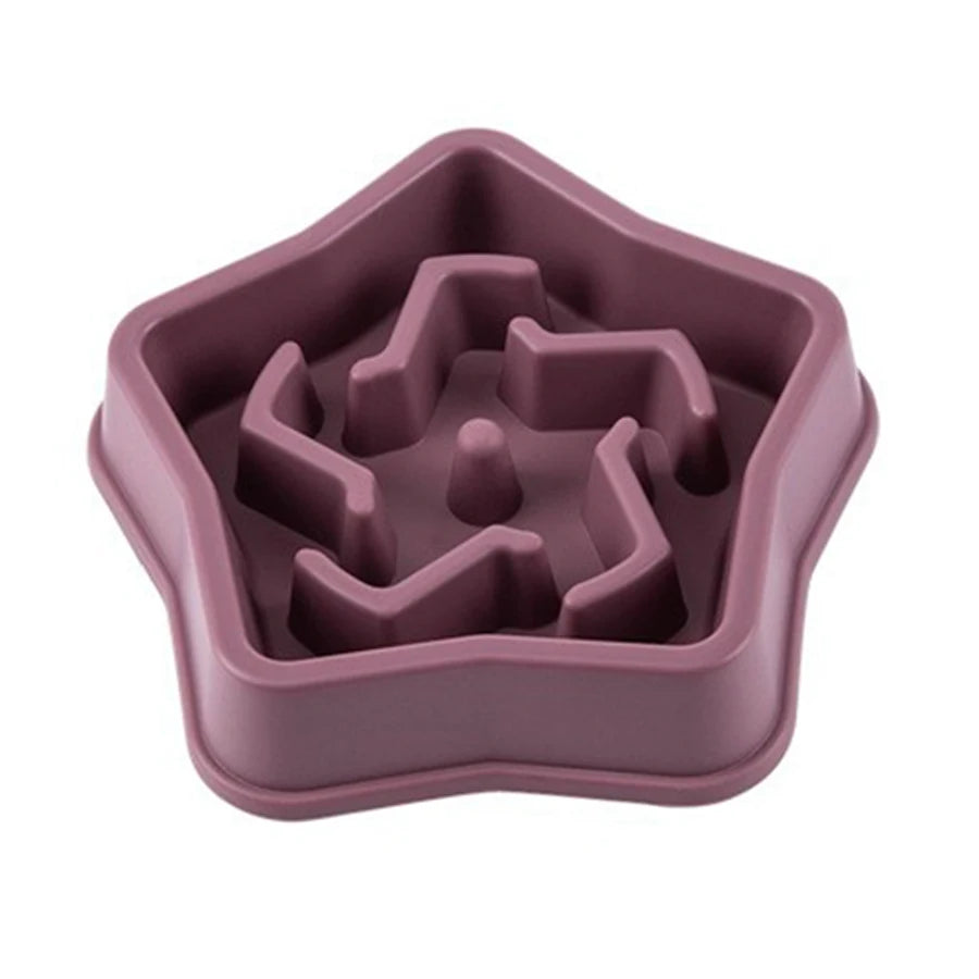 Large Dog Slow Feeder Bowl 500ml (17 fl oz) Cloud-Shaped Plastic Anti-Choke Slow Eating Bowl