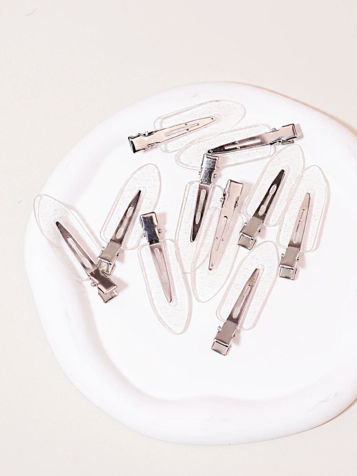 10-Pack Clear Seamless Hair Clips for Wigs and Makeup, Transparent Styling Facial Accessory Clips