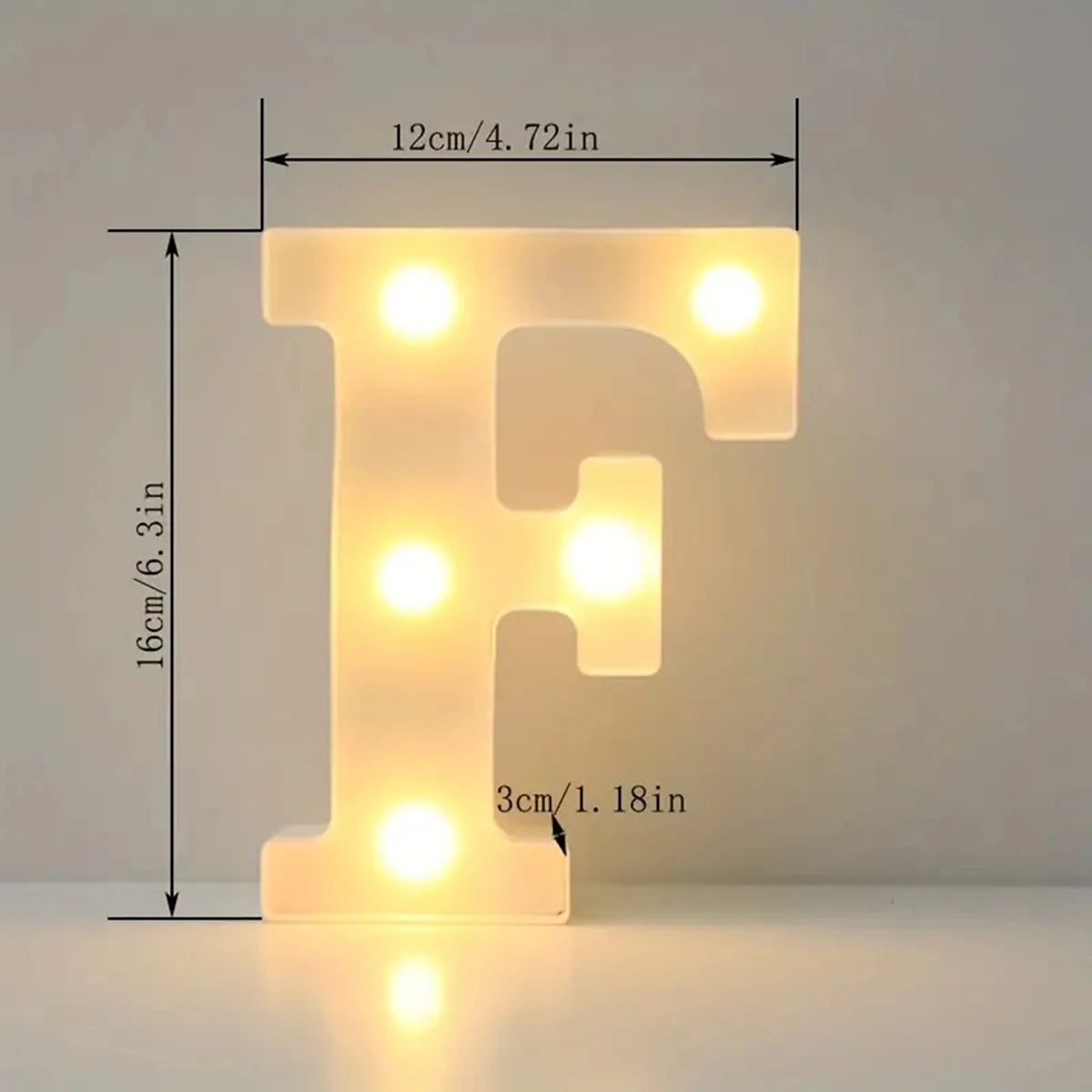 White LED Angel Night Light 6.3in (16 cm) Marquee Sign for Home, Wedding, Party & Christmas Decor