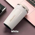 Stainless Steel Vacuum Travel Mug 380ml (12.8oz) & 510ml (17.2oz) Leakproof Thermos for Coffee and Water
