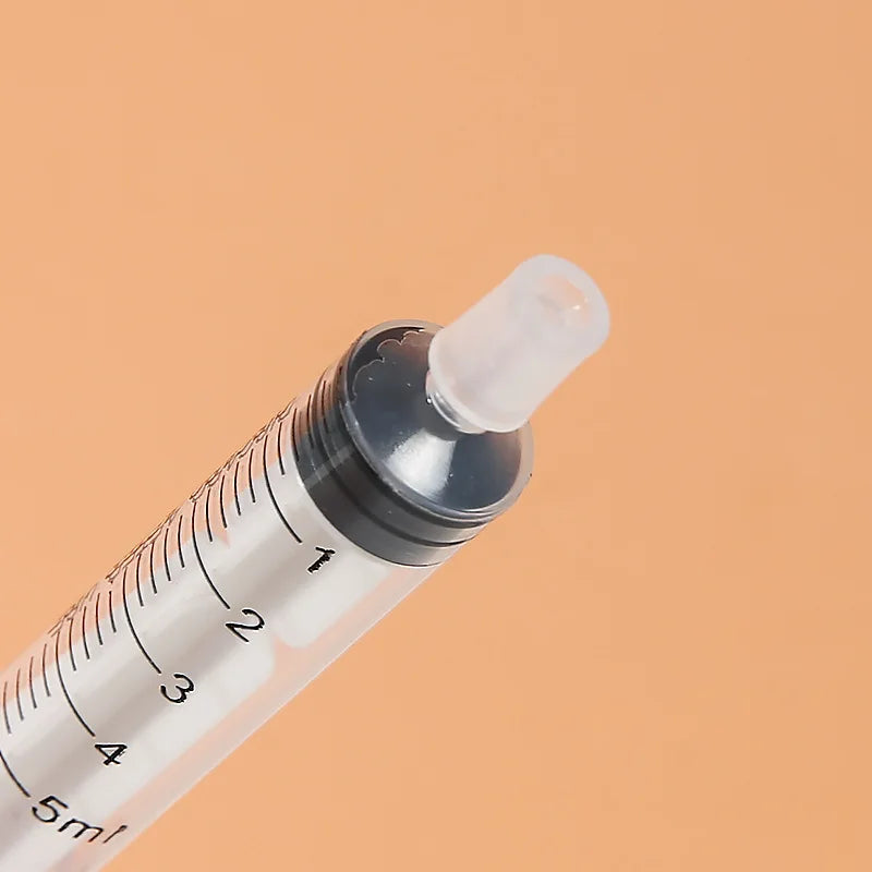 10-Pack Disposable Plastic Syringes No Needle 5ml/10ml/20ml Liquid Measuring for Lab & Small Pet Feeding