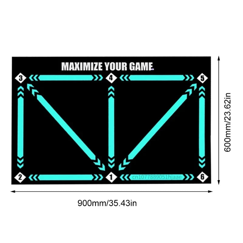 Football Training Mat 90 x 60 cm (35.4 x 23.6 in) Non-Slip Foldable Dribble Practice Mat for Kids & Adults Indoor Outdoor