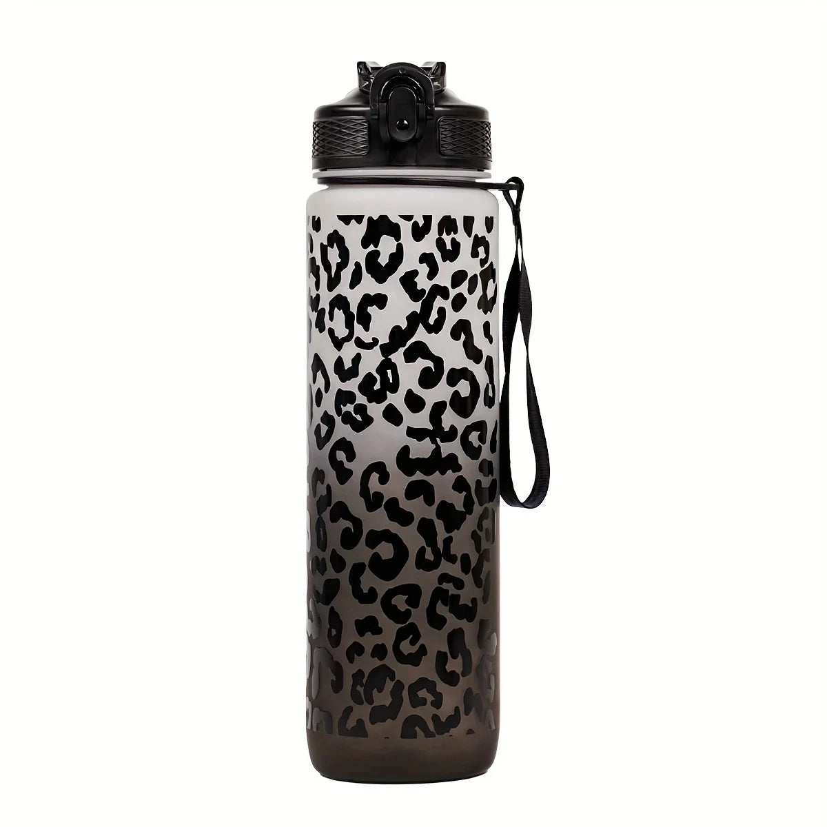 1 L (33.8 fl oz) Leopard Print Leak-Proof Sports Water Bottle - Portable Travel & Gym Bottle